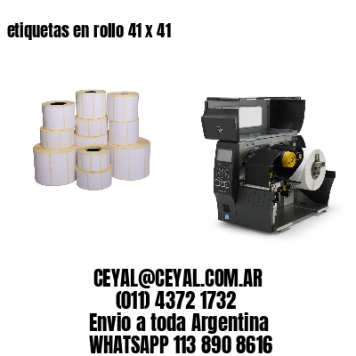 etiquetas en rollo 41 x 41