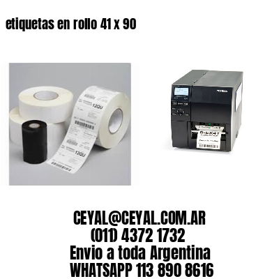 etiquetas en rollo 41 x 90