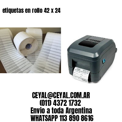 etiquetas en rollo 42 x 24