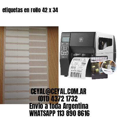 etiquetas en rollo 42 x 34
