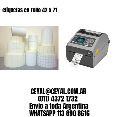 etiquetas en rollo 42 x 71