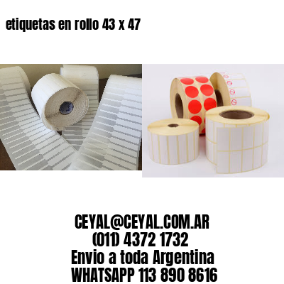 etiquetas en rollo 43 x 47