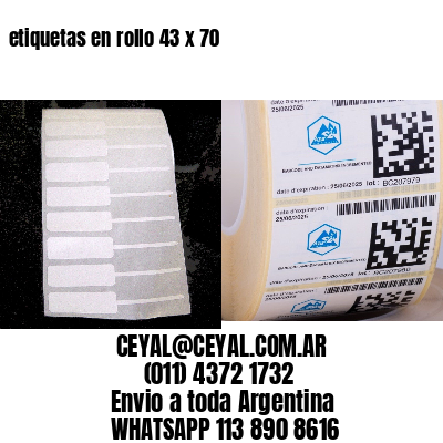 etiquetas en rollo 43 x 70