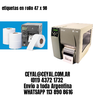 etiquetas en rollo 47 x 98
