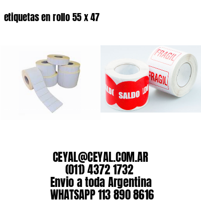etiquetas en rollo 55 x 47
