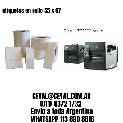 etiquetas en rollo 55 x 87