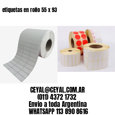 etiquetas en rollo 55 x 93