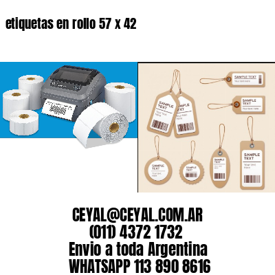 etiquetas en rollo 57 x 42