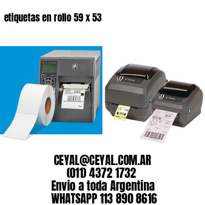 etiquetas en rollo 59 x 53