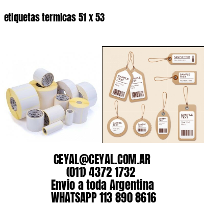 etiquetas termicas 51 x 53