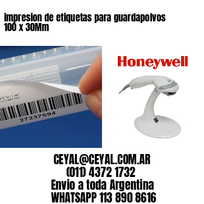 impresion de etiquetas para guardapolvos 100 x 30Mm