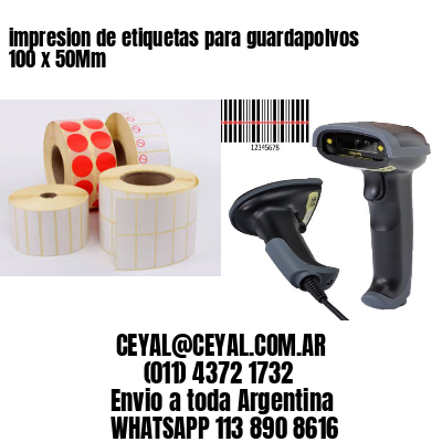 impresion de etiquetas para guardapolvos 100 x 50Mm