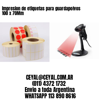impresion de etiquetas para guardapolvos 100 x 70Mm
