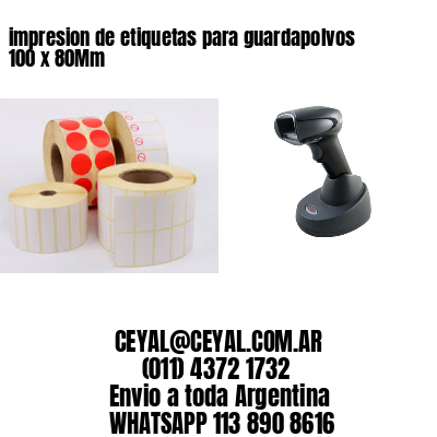 impresion de etiquetas para guardapolvos 100 x 80Mm
