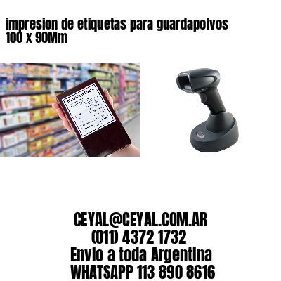 impresion de etiquetas para guardapolvos 100 x 90Mm
