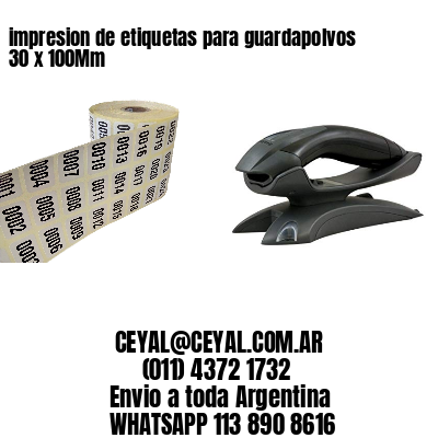 impresion de etiquetas para guardapolvos 30 x 100Mm