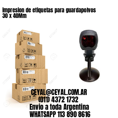 impresion de etiquetas para guardapolvos 30 x 40Mm