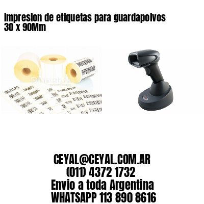 impresion de etiquetas para guardapolvos 30 x 90Mm
