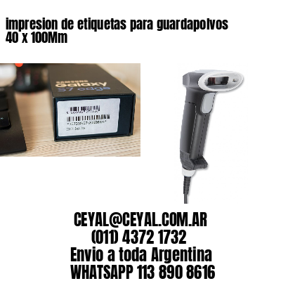 impresion de etiquetas para guardapolvos 40 x 100Mm