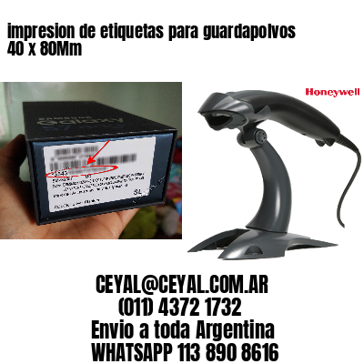 impresion de etiquetas para guardapolvos 40 x 80Mm