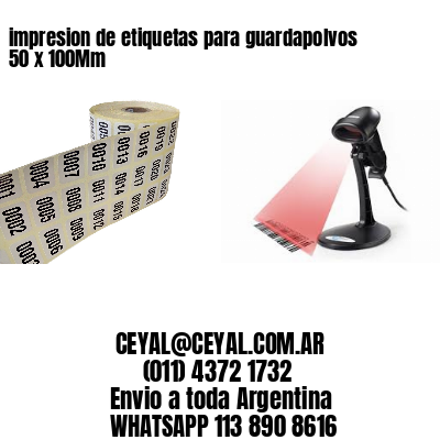 impresion de etiquetas para guardapolvos 50 x 100Mm