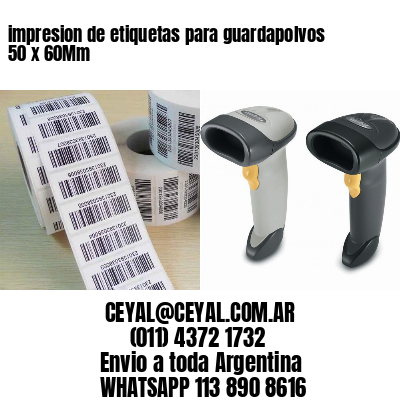 impresion de etiquetas para guardapolvos 50 x 60Mm