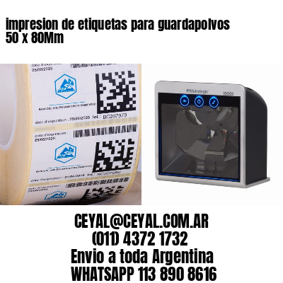 impresion de etiquetas para guardapolvos 50 x 80Mm