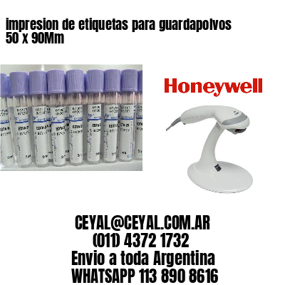 impresion de etiquetas para guardapolvos 50 x 90Mm
