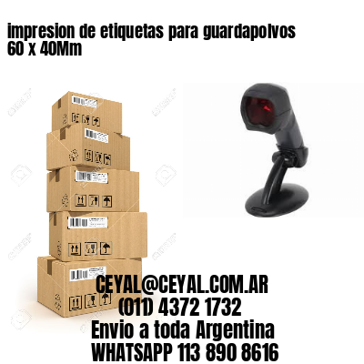 impresion de etiquetas para guardapolvos 60 x 40Mm