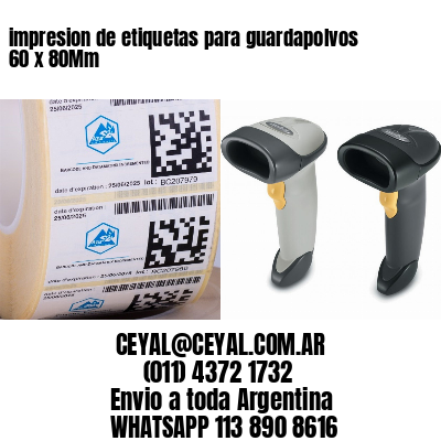 impresion de etiquetas para guardapolvos 60 x 80Mm