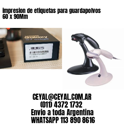 impresion de etiquetas para guardapolvos 60 x 90Mm