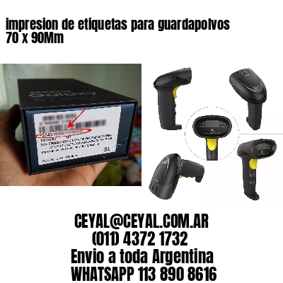 impresion de etiquetas para guardapolvos 70 x 90Mm