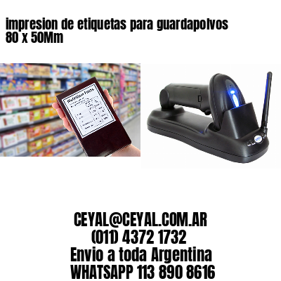 impresion de etiquetas para guardapolvos 80 x 50Mm
