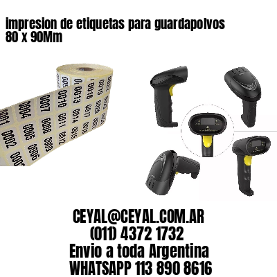 impresion de etiquetas para guardapolvos 80 x 90Mm