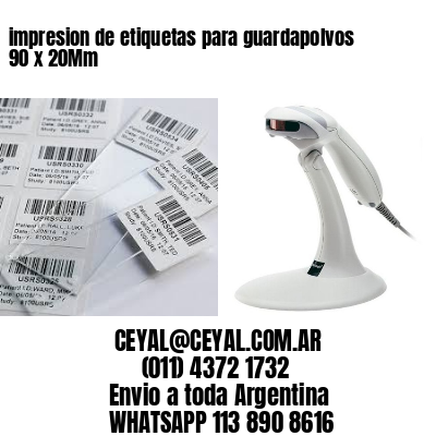 impresion de etiquetas para guardapolvos 90 x 20Mm