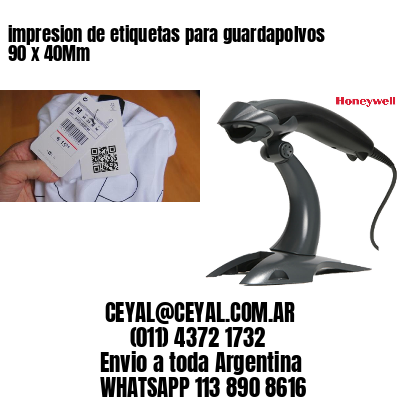 impresion de etiquetas para guardapolvos 90 x 40Mm