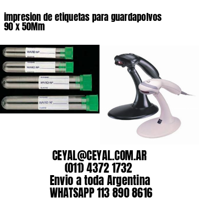impresion de etiquetas para guardapolvos 90 x 50Mm