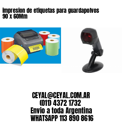 impresion de etiquetas para guardapolvos 90 x 60Mm