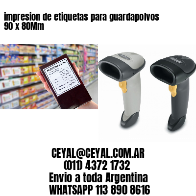impresion de etiquetas para guardapolvos 90 x 80Mm