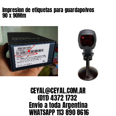 impresion de etiquetas para guardapolvos 90 x 90Mm