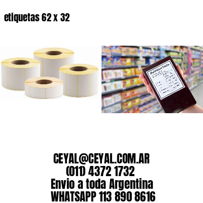 etiquetas 62 x 32