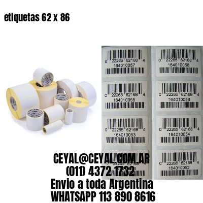etiquetas 62 x 86