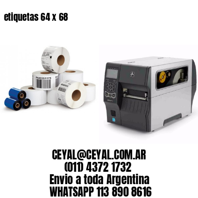 etiquetas 64 x 68
