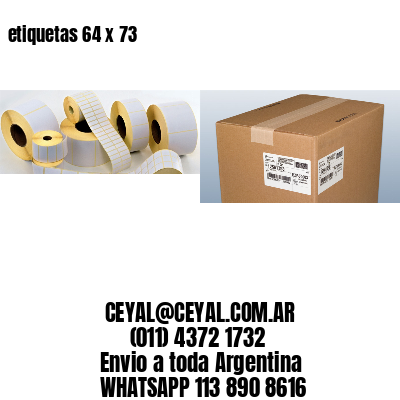etiquetas 64 x 73