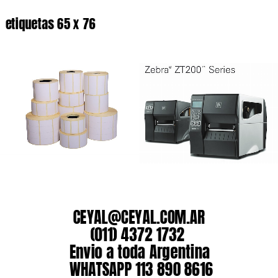 etiquetas 65 x 76