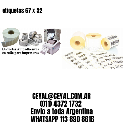 etiquetas 67 x 52