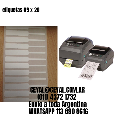 etiquetas 69 x 20