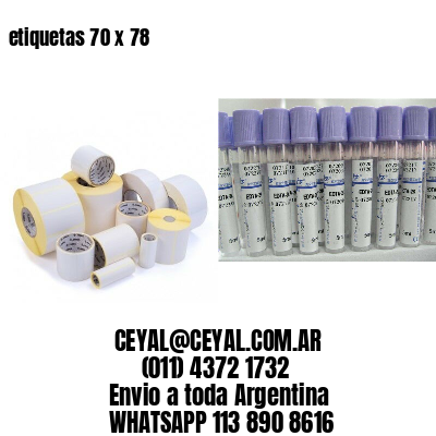 etiquetas 70 x 78