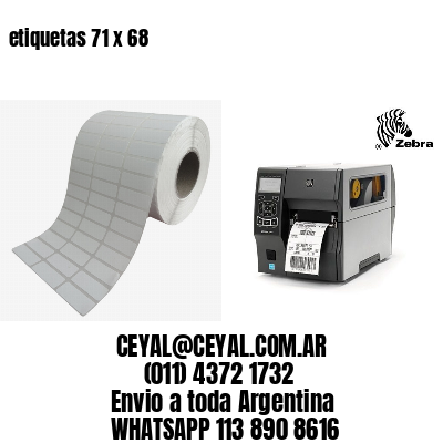 etiquetas 71 x 68