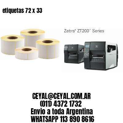 etiquetas 72 x 33